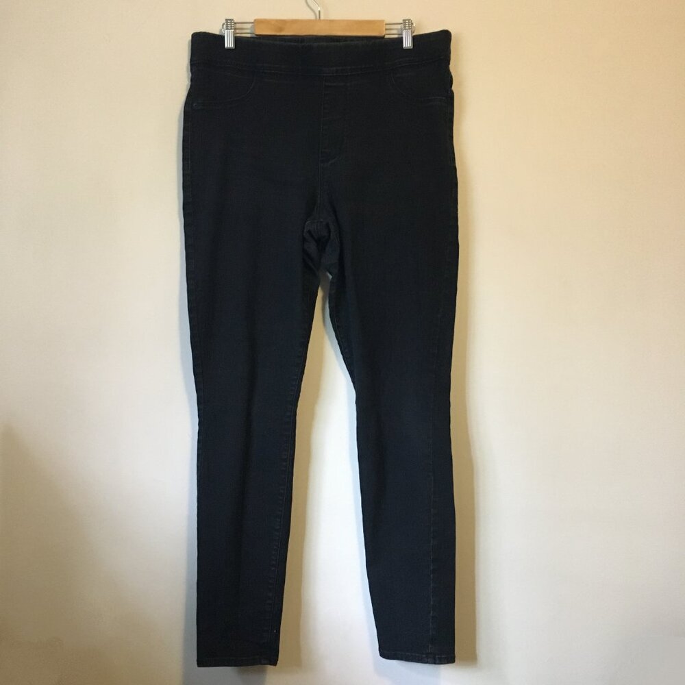 Old Navy Black Super Skinny Mid-Rise Denim Jeans Size 16 Tall